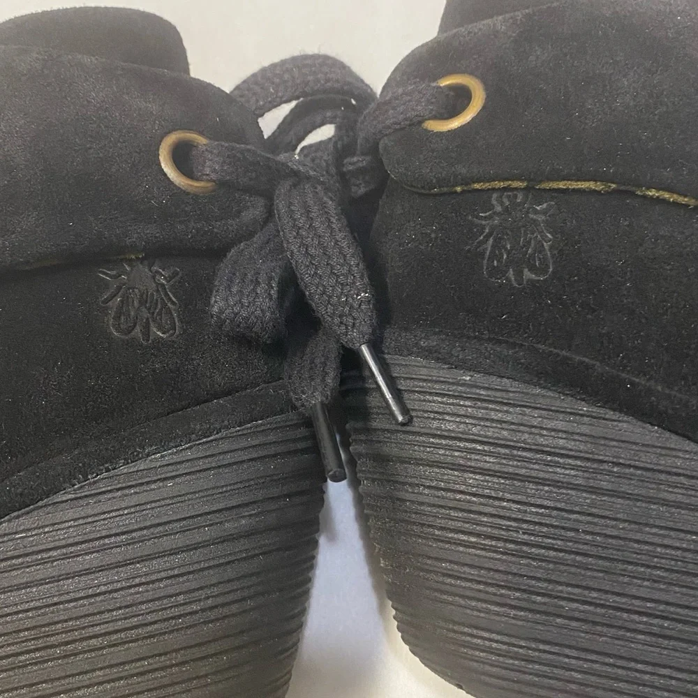 Fly London Women’s Yebi Wedge Ankle Boots Size US 6-6.5 Black Suede Round Toe